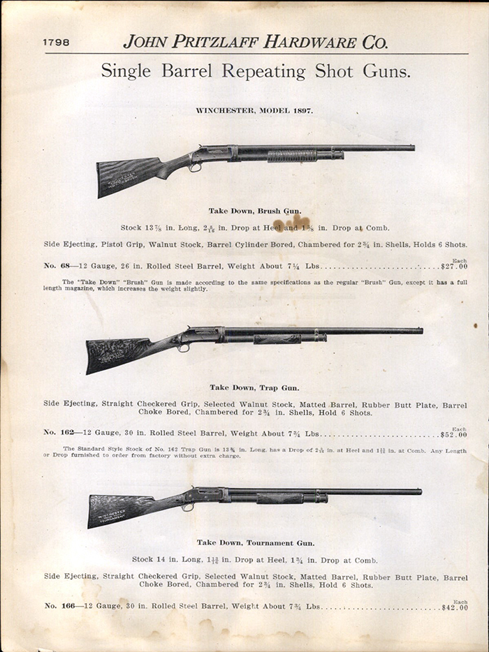 Historic ad for Winchester 97 shotguns.